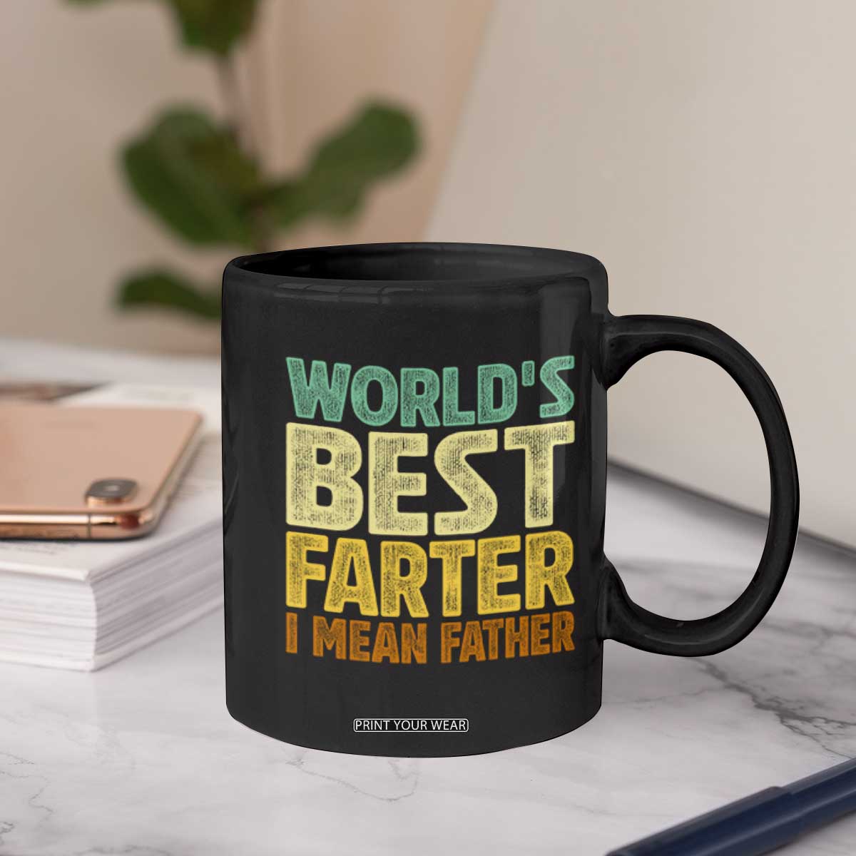 Retro World's Best Farter I Mean Father Coffee Mug Gag Gift Birthday Husband Dad Fathers Day