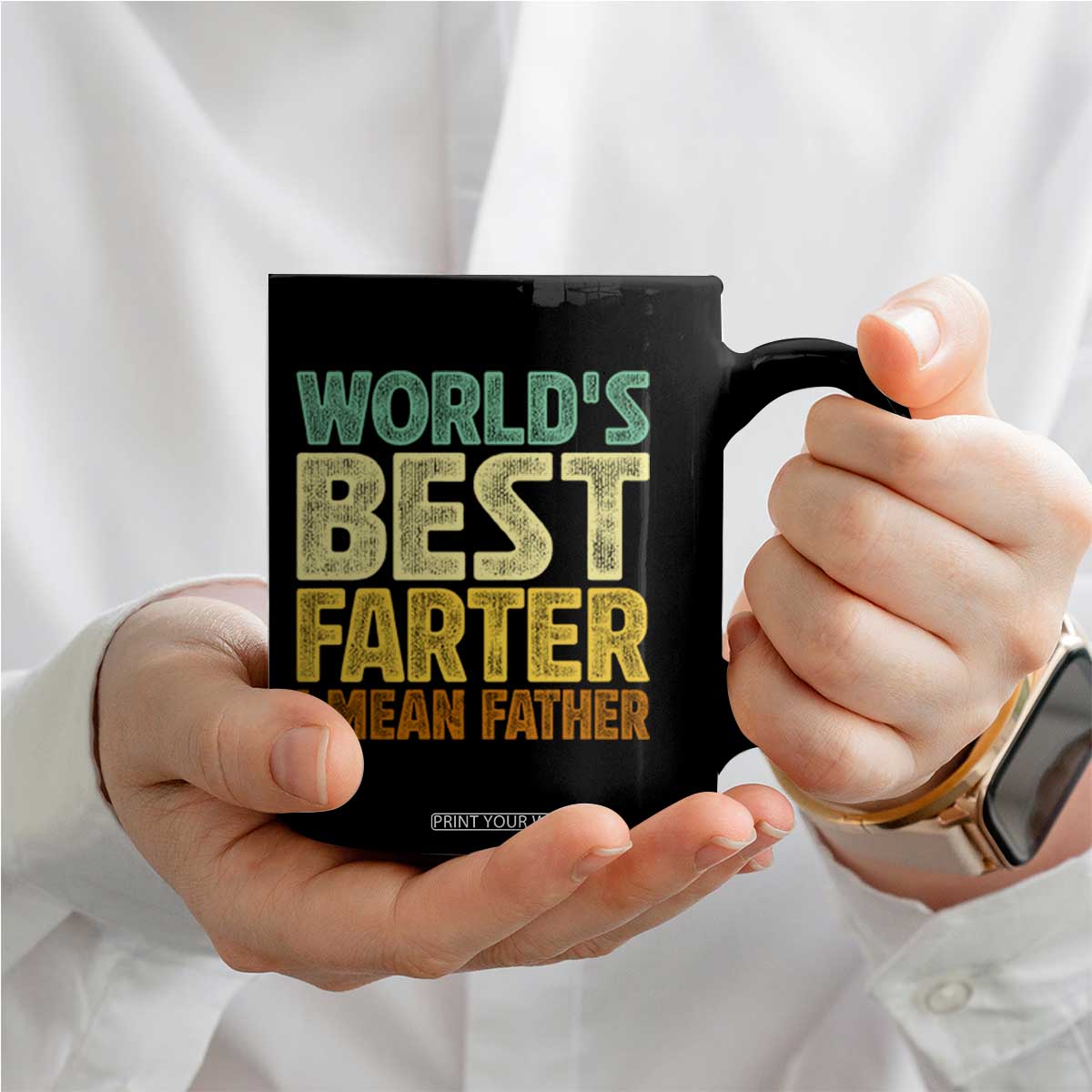 Retro World's Best Farter I Mean Father Coffee Mug Gag Gift Birthday Husband Dad Fathers Day