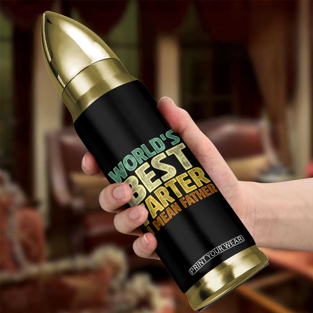 Retro World's Best Farter I Mean Father Bullet Tumbler Gag Gift Birthday Husband Dad Fathers Day
