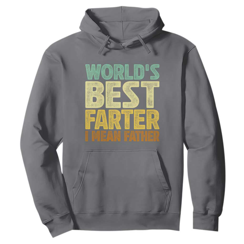 Retro World's Best Farter I Mean Father Hoodie Gag Gift Birthday Husband Dad Fathers Day