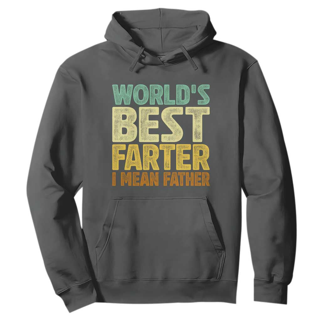 Retro World's Best Farter I Mean Father Hoodie Gag Gift Birthday Husband Dad Fathers Day