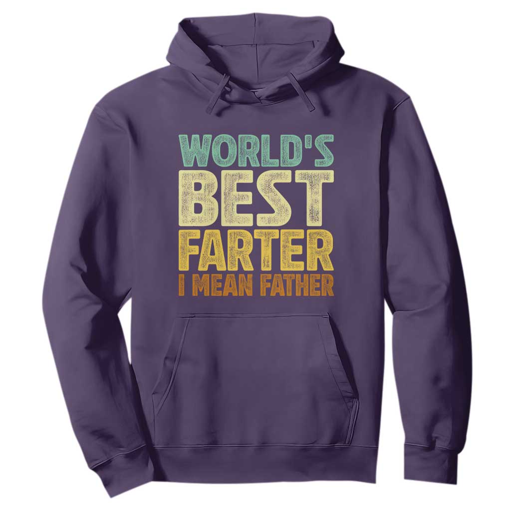 Retro World's Best Farter I Mean Father Hoodie Gag Gift Birthday Husband Dad Fathers Day
