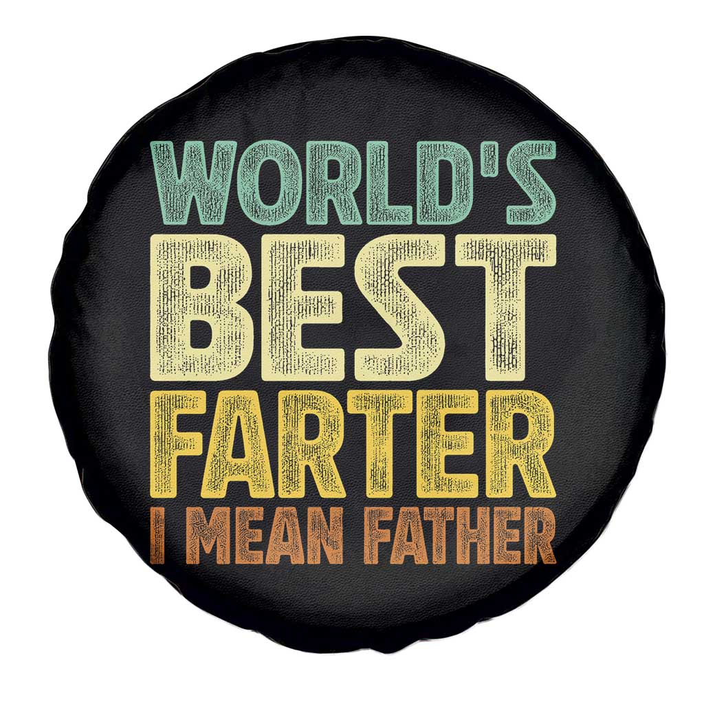 Retro World's Best Farter I Mean Father Spare Tire Cover Gag Gift Birthday Husband Dad Fathers Day