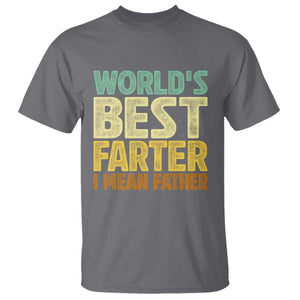 Retro World's Best Farter I Mean Father T Shirt Gag Gift Birthday Husband Dad Fathers Day