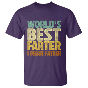 Retro World's Best Farter I Mean Father T Shirt Gag Gift Birthday Husband Dad Fathers Day