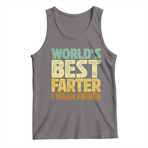 Retro World's Best Farter I Mean Father Tank Top Gag Gift Birthday Husband Dad Fathers Day