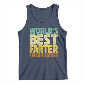 Retro World's Best Farter I Mean Father Tank Top Gag Gift Birthday Husband Dad Fathers Day