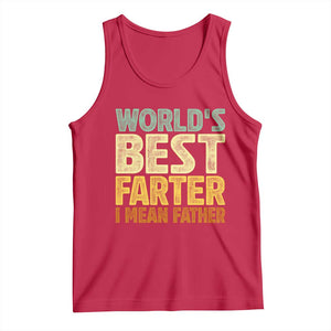 Retro World's Best Farter I Mean Father Tank Top Gag Gift Birthday Husband Dad Fathers Day
