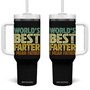 Retro World's Best Farter I Mean Father Tumbler With Handle Gag Gift Birthday Husband Dad Fathers Day