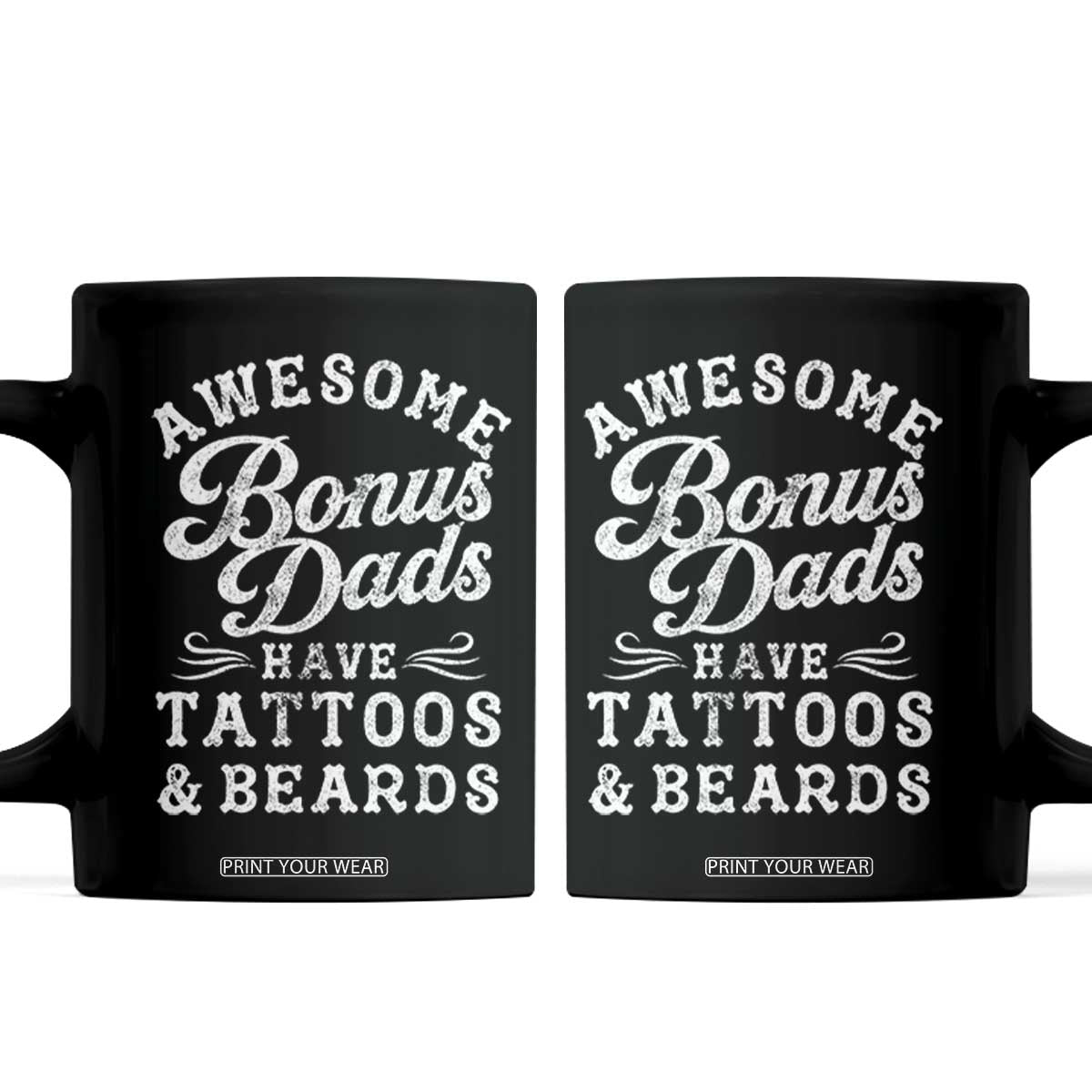 Funny Stepdad Coffee Mug Awesome Bonus Dads Have Tattoos And Beards