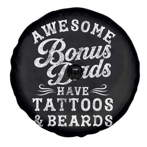 Funny Stepdad Spare Tire Cover Awesome Bonus Dads Have Tattoos And Beards TS10 Print Your Wear