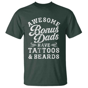 Funny Stepdad T Shirt Awesome Bonus Dads Have Tattoos And Beards