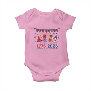 250th Anniversary USA Baby Onesie Patriotic Watermelon Hotdog Firework 250 Years American 1776 2026 250th 4th July