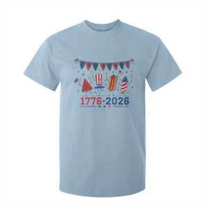 250th Anniversary USA T Shirt For Kid Patriotic Watermelon Hotdog Firework 250 Years American 1776 2026 250th 4th July
