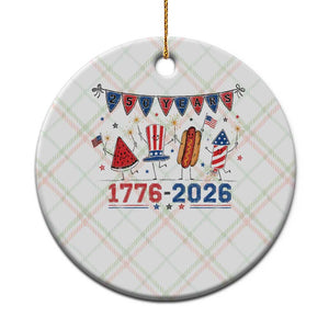 250th Anniversary USA Ceramic Ornament Patriotic Watermelon Hotdog Firework 250 Years American 1776 2026 250th 4th July
