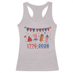250th Anniversary USA Racerback Tank Top Patriotic Watermelon Hotdog Firework 250 Years American 1776 2026 250th 4th July