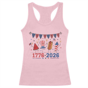 250th Anniversary USA Racerback Tank Top Patriotic Watermelon Hotdog Firework 250 Years American 1776 2026 250th 4th July