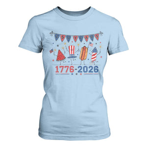 250th Anniversary USA T Shirt For Women Patriotic Watermelon Hotdog Firework 250 Years American 1776 2026 250th 4th July