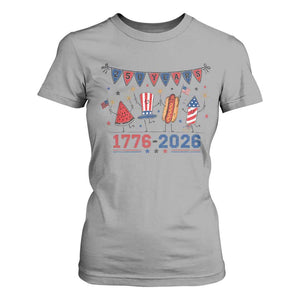 250th Anniversary USA T Shirt For Women Patriotic Watermelon Hotdog Firework 250 Years American 1776 2026 250th 4th July