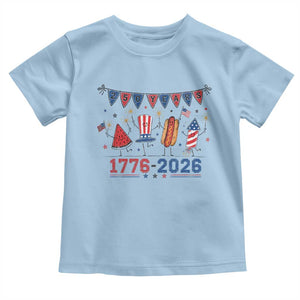 250th Anniversary USA Toddler T Shirt Patriotic Watermelon Hotdog Firework 250 Years American 1776 2026 250th 4th July