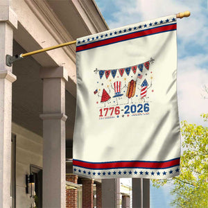 250th Anniversary USA Patriotic Garden Flag Watermelon Hotdog Firework 250 Years American 1776 2026 250th 4th July