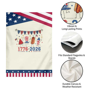 250th Anniversary USA Patriotic Garden Flag Watermelon Hotdog Firework 250 Years American 1776 2026 250th 4th July