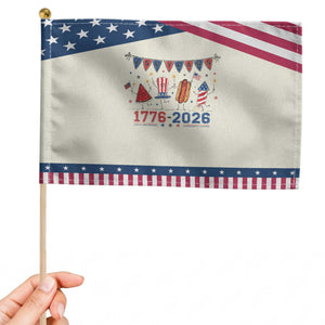 250th Anniversary USA Patriotic Handheld Flag Watermelon Hotdog Firework 250 Years American 1776 2026 250th 4th July