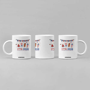 250th Anniversary USA Coffee Mug Patriotic Watermelon Hotdog Firework 250 Years American 1776 2026 250th 4th July