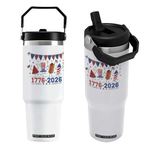 250th Anniversary USA Flip Straw Tumbler Patriotic Watermelon Hotdog Firework 250 Years American 1776 2026 250th 4th July