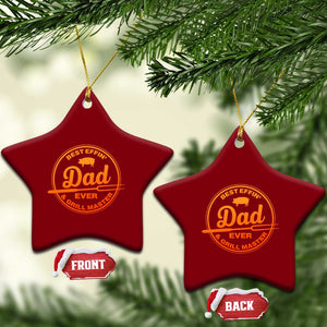 Best Effin Dad Ever And Grill Master Ceramic Ornament Funny Grilling BBQ Sarcastic