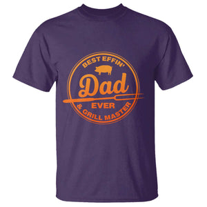 Best Effin Dad Ever And Grill Master T Shirt Funny Grilling BBQ Sarcastic