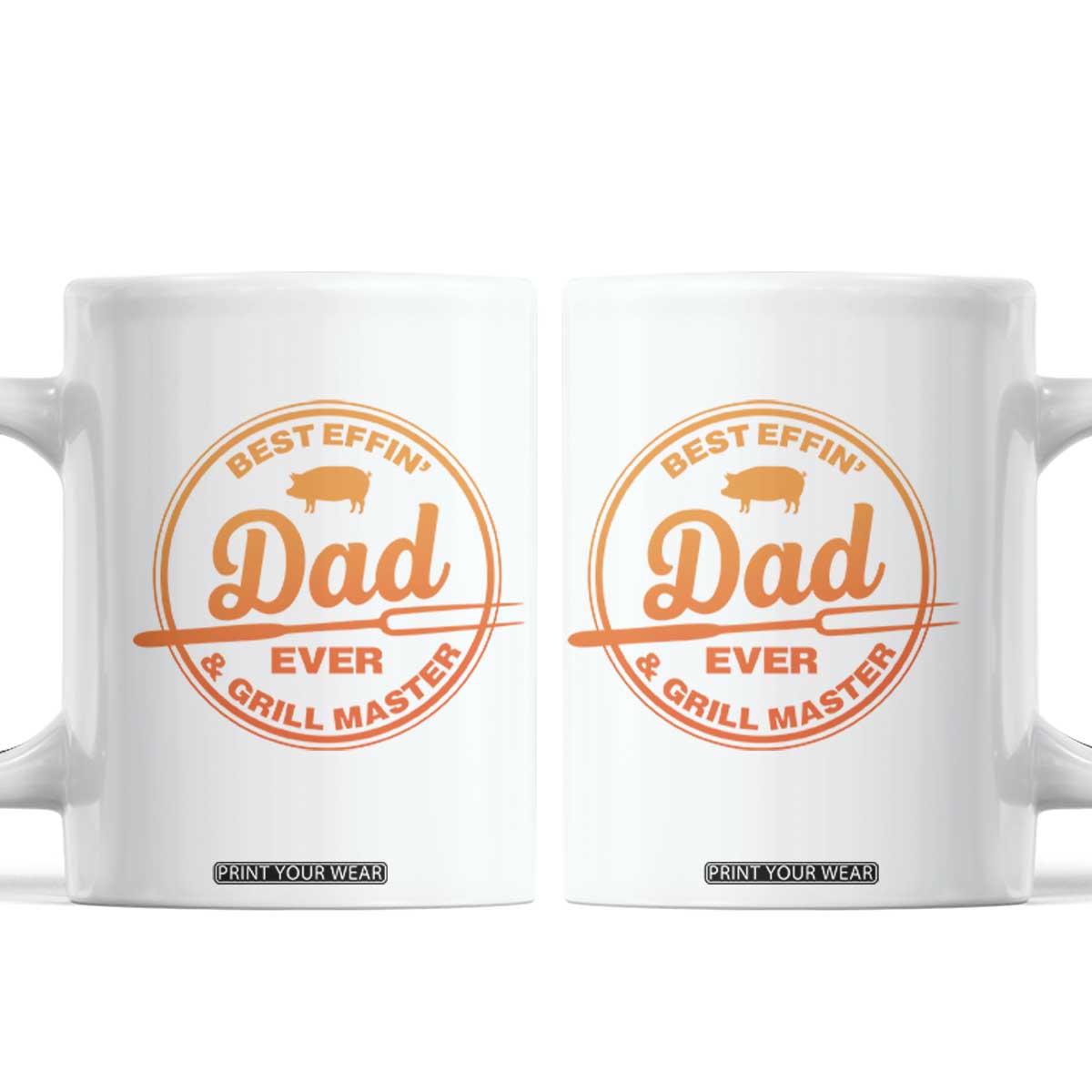 Best Effin Dad Ever And Grill Master Coffee Mug Funny Grilling BBQ Sarcastic