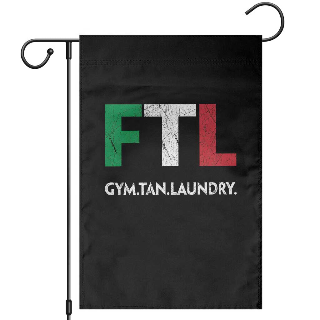 Gym Tan Laundry GTL Italian Flag Garden Flag TS10 Black Print Your Wear