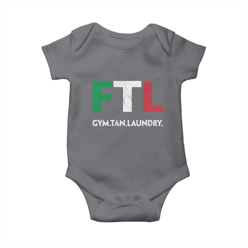 Gym Tan Laundry GTL Italian Flag Baby Onesie TS10 Charcoal Print Your Wear