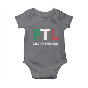 Gym Tan Laundry GTL Italian Flag Baby Onesie TS10 Charcoal Print Your Wear