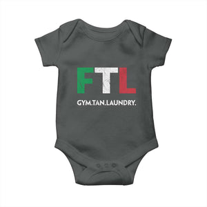 Gym Tan Laundry GTL Italian Flag Baby Onesie TS10 Dark Heather Print Your Wear