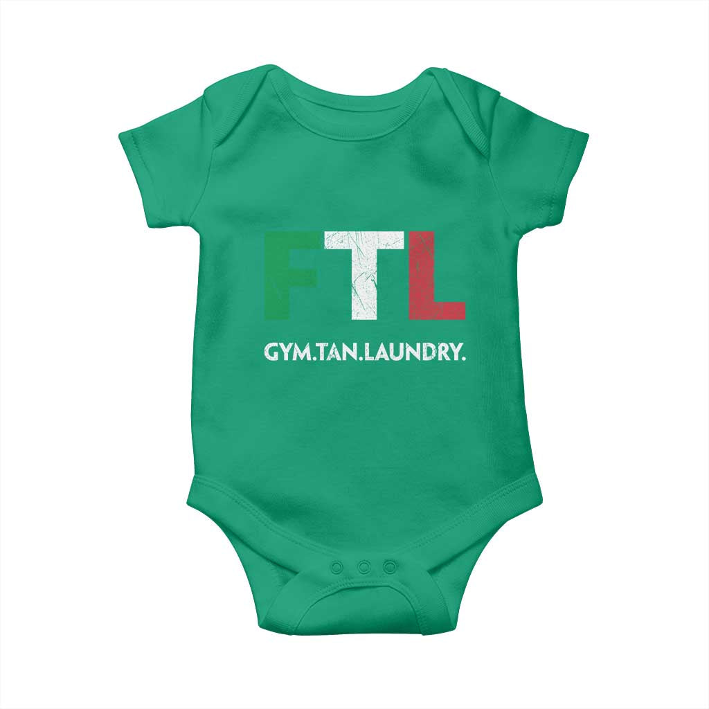 Gym Tan Laundry GTL Italian Flag Baby Onesie TS10 Irish Green Print Your Wear