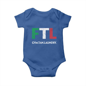 Gym Tan Laundry GTL Italian Flag Baby Onesie TS10 Royal Blue Print Your Wear