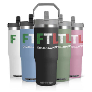 Gym Tan Laundry GTL Italian Flag Flip Straw Tumbler TS10 Print Your Wear