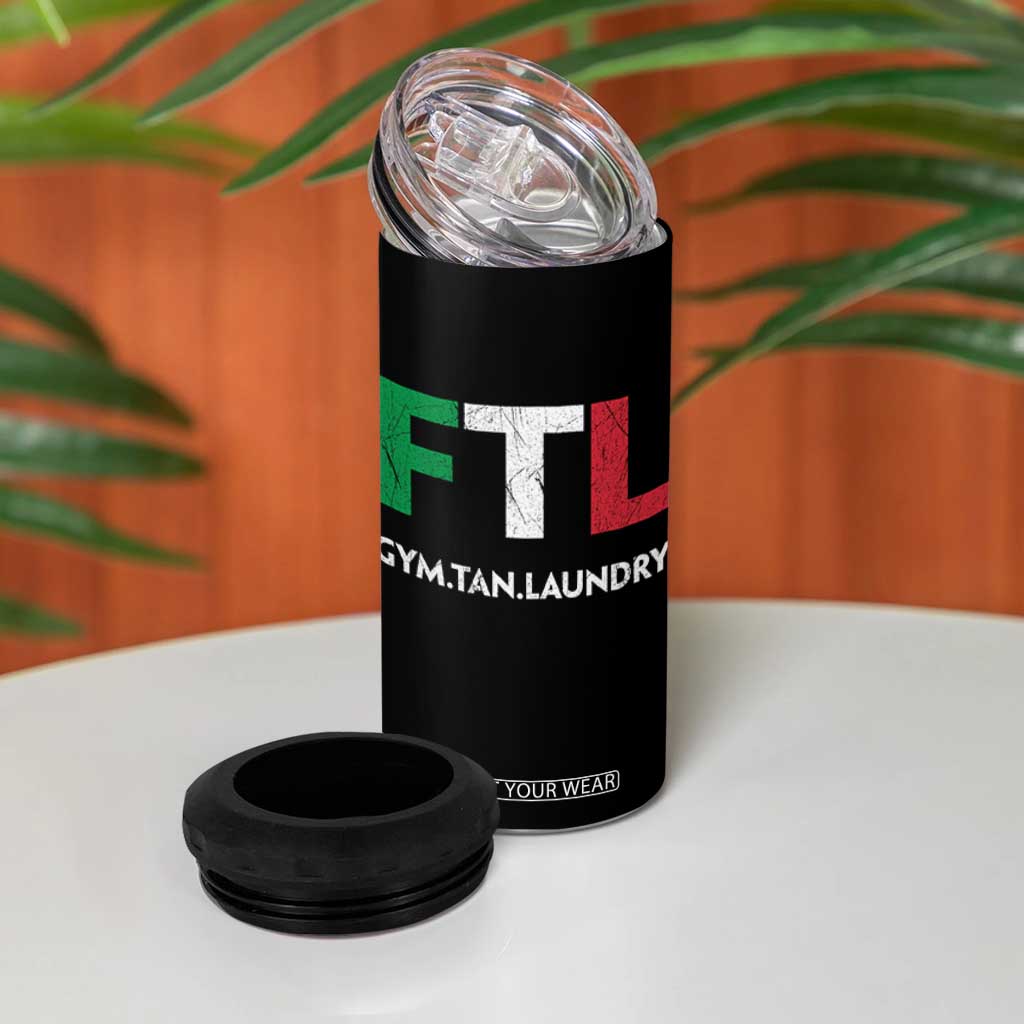 Gym Tan Laundry GTL Italian Flag 4 in 1 Can Cooler Tumbler TS10 Print Your Wear