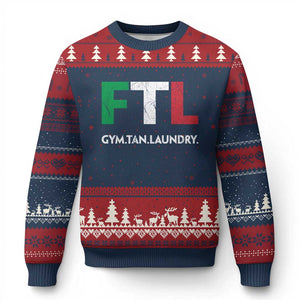 Gym Tan Laundry GTL Italian Flag Ugly Christmas Sweater TS10 Navy Red Print Your Wear