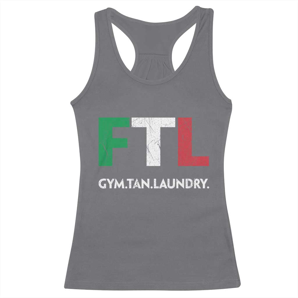 Gym Tan Laundry GTL Italian Flag Racerback Tank Top TS10 Charcoal Print Your Wear