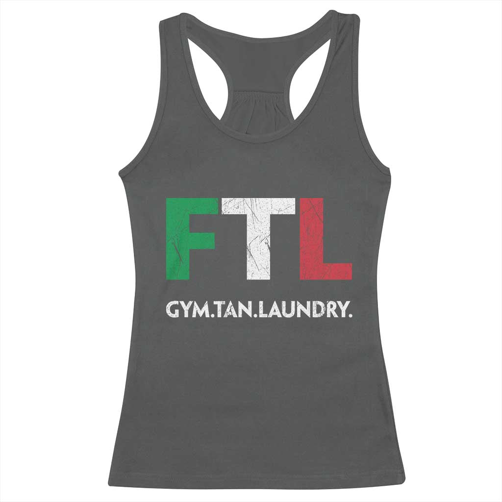 Gym Tan Laundry GTL Italian Flag Racerback Tank Top TS10 Dark Heather Print Your Wear