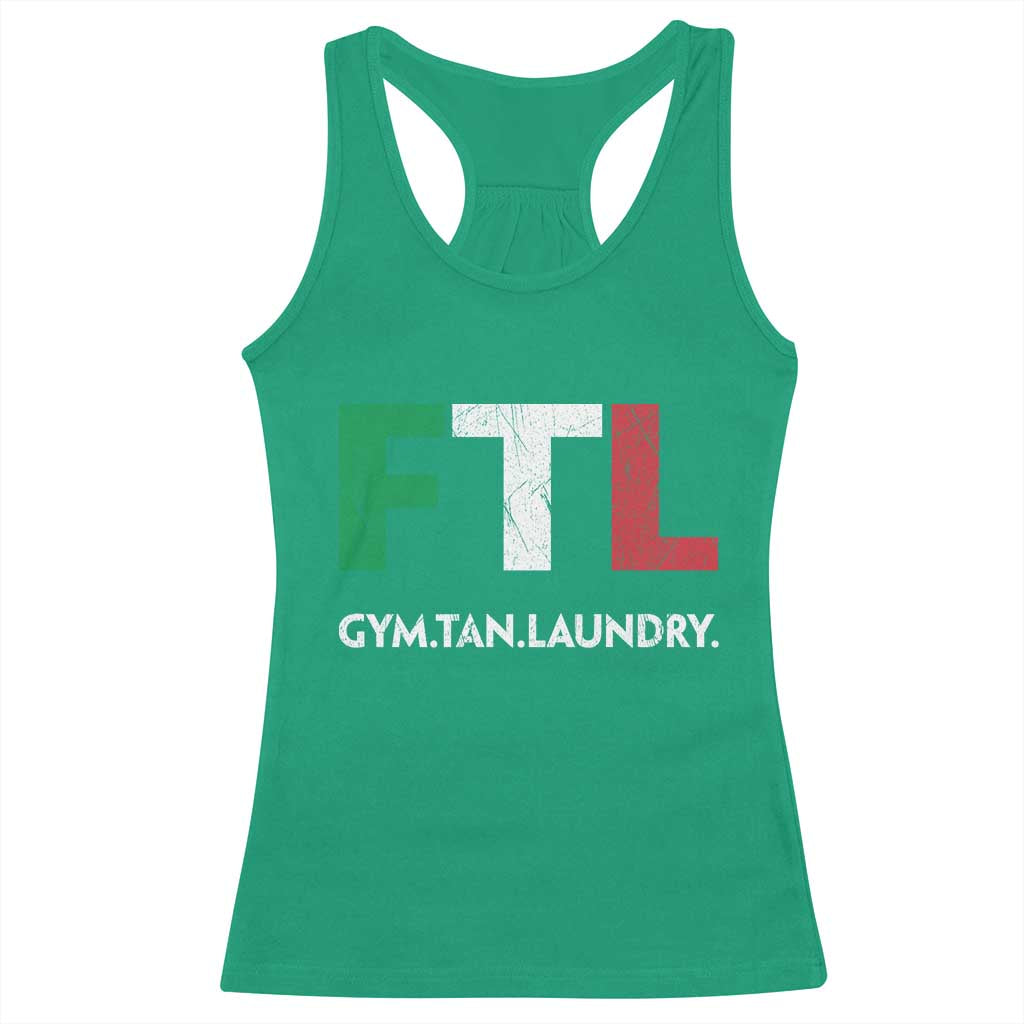 Gym Tan Laundry GTL Italian Flag Racerback Tank Top TS10 Irish Green Print Your Wear