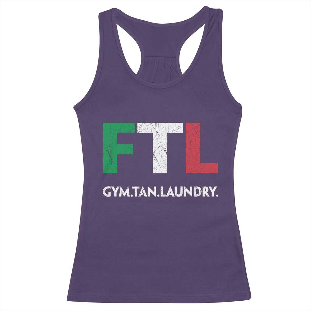 Gym Tan Laundry GTL Italian Flag Racerback Tank Top TS10 Purple Print Your Wear