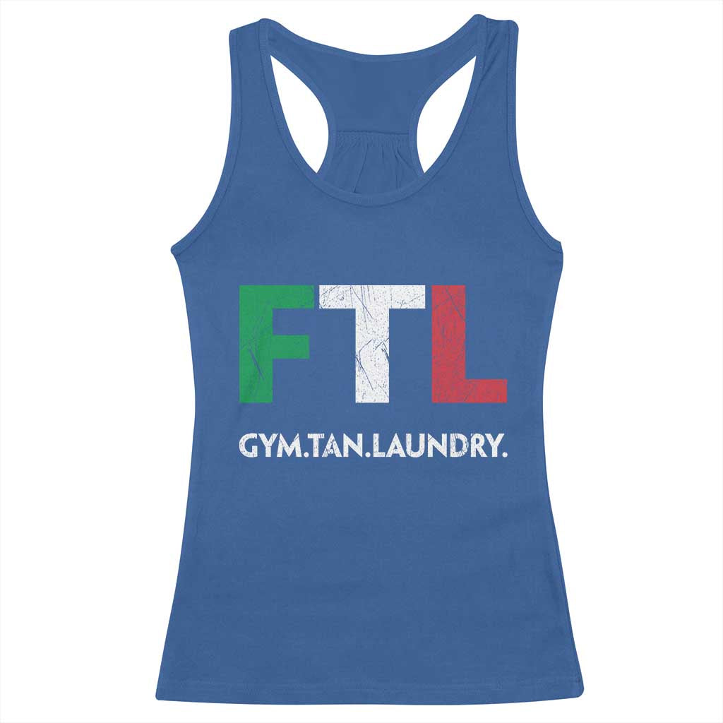 Gym Tan Laundry GTL Italian Flag Racerback Tank Top TS10 Royal Blue Print Your Wear