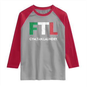 Gym Tan Laundry GTL Italian Flag Raglan Shirt TS10 Sport Gray Red Print Your Wear