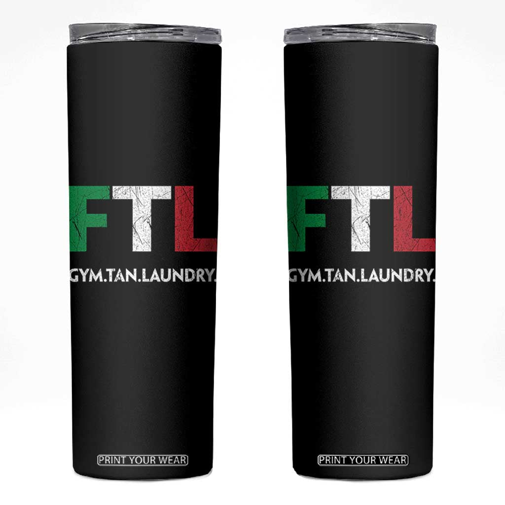 Gym Tan Laundry GTL Italian Flag Skinny Tumbler TS10 Black Print Your Wear