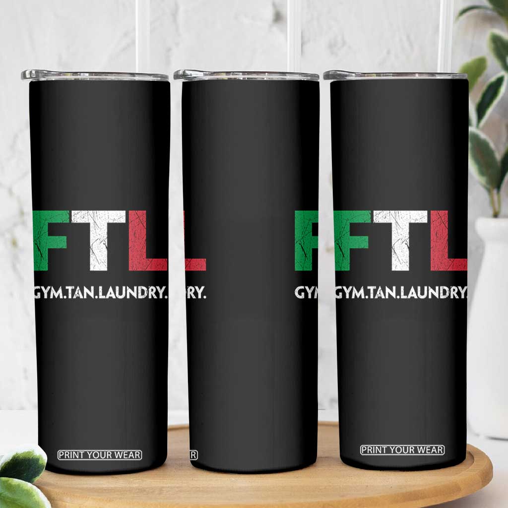 Gym Tan Laundry GTL Italian Flag Skinny Tumbler TS10 Print Your Wear