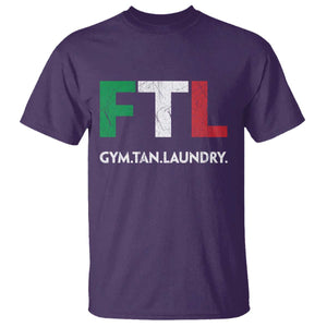 Gym Tan Laundry GTL Italian Flag T Shirt TS10 Purple Print Your Wear